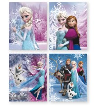 Set 4 oleografie su tela Frozen, ogni oleografica cm. 20 x 25 x h. cm. 2,5 