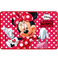 Tappeto tappetino in poliestere e pvc stampato con effetto memory Minnie - cm. 40 x 60