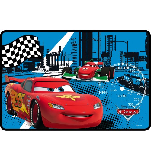 Tappeto tappetino in poliestere e pvc stampato con effetto memory Cars - cm. 40 x 60