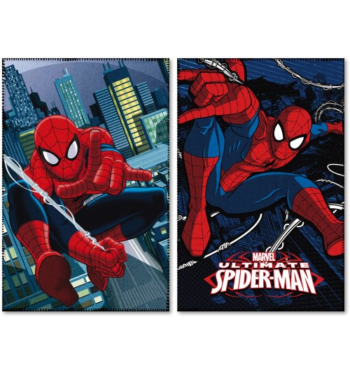 Copertina in pile stampata Spiderman cm. 100 x 150 / gr. 180 al mq.