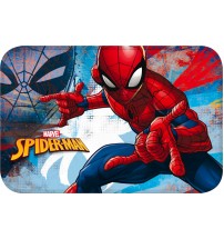 Tappeto tappetino in poliestere e pvc stampato con effetto memory Spiderman - cm. 40 x 60