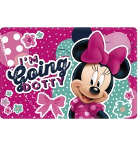 Tappeto tappetino in poliestere e pvc stampato con effetto memory Minnie - cm. 40 x 60