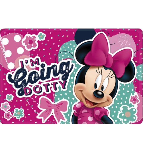 Tappeto tappetino in poliestere e pvc stampato con effetto memory Minnie - cm. 40 x 60