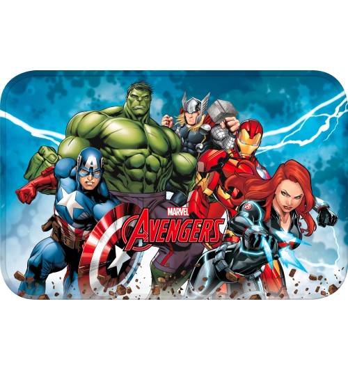 Tappeto tappetino in poliestere e pvc stampato con effetto memory Avengers - cm. 40 x 60