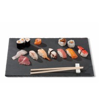 Sottopiatto, vassoio rettangolare in ardesia ideale anche per sushi - cm. 40 x 30