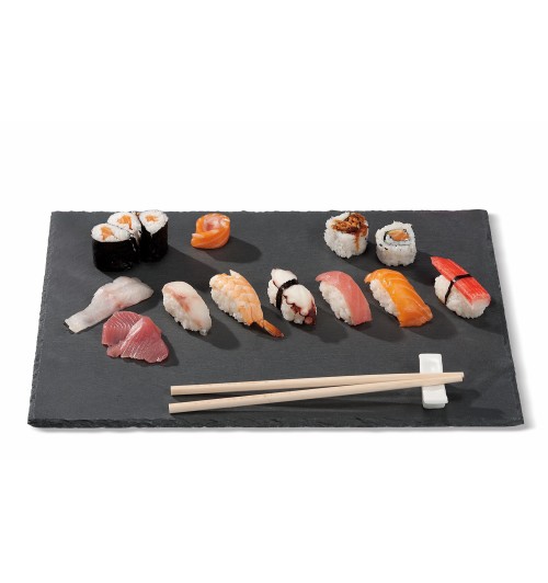 Sottopiatto, vassoio rettangolare in ardesia ideale anche per sushi - cm. 40 x 30