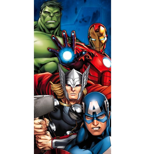 Telo mare in cotone 100% con stampa Avengers - cm. 70 x 140