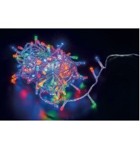 Catena 100 LED diamantini da interno/esterno con controller (8 giochi di luce) - multicolor - mt. 5