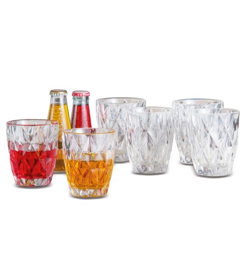 Set 6 bicchieri in vetro "Glove" - 26 cl.