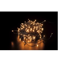 Catena 240 LED effetto fiamma da interno/esterno - champagne - mt. 17