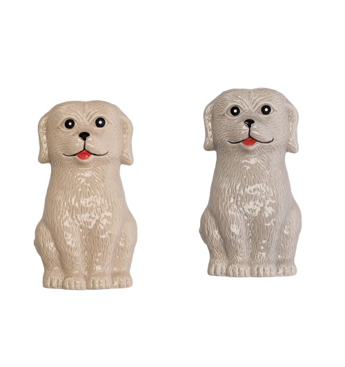 Set 2 umidificatori in ceramica mod. cane con espositore da 12 pz - Misura pezzo singolo: cm. 9,5 x 4 x h. cm. 17