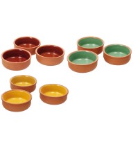 Set 3 ciotole rotonde in terracotta smaltata - diam. cm. 12 x h. cm. 4