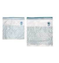 Set 50 sacchetti per alimenti richiudibili in polietilene - 25 pz cm. 20,5 x 20,5 (1,2 l.) / 25 pz cm. 24 x 26,5 (2,5 l.)