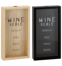 Porta tappi in mdf e vetro per vino - cm. 15 x 4 x h. cm. 30