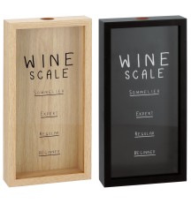 Porta tappi in mdf e vetro per vino - cm. 15 x 4 x h. cm. 30