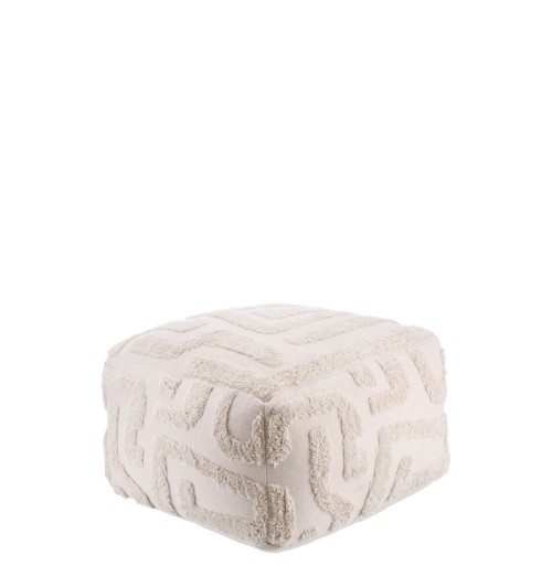 Pouf quadrato in cotone "Eliot" cm. 60 x 60 x h. cm. 35