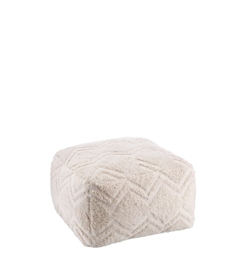 Pouf quadrato in cotone "Eliot" cm. 60 x 60 x h. cm. 35