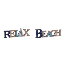 Decorazione da parete in mdf relax beach -cm. 33 x 11