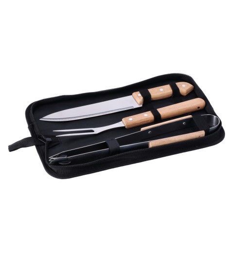 Set barbecue con 3 accessori e custodia -cm. 34,5 / custodia: cm. 22 x 37