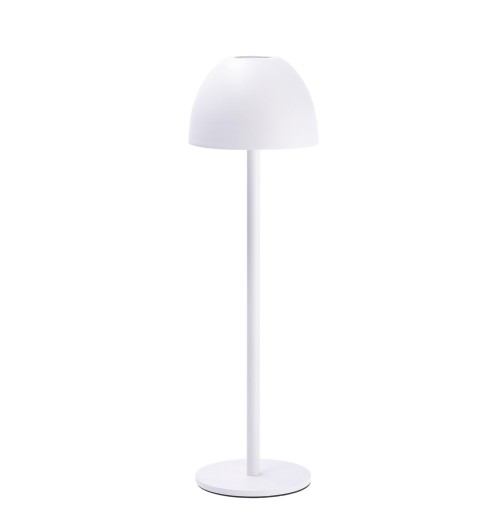 Lampada da tavolo touch ricaricabile "Hevea" in ferro con cavo USB-C - banca - diam. cm. 11 x h. cm. 36,5