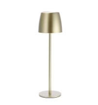 Lampada da tavolo touch ricaricabile in ferro con cavo USB-C - oro -diam. cm. 11 x h. cm. 36