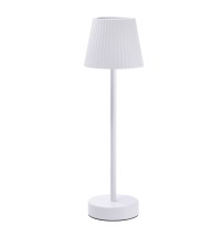 Lampada da tavolo touch ricaricabile "Maisy" in ferro con cavo USB-C - bianca diam. cm. 11,5 x h. cm. 38,5