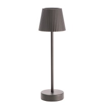 Lampada da tavolo touch ricaricabile "Maisy" in ferro con cavo USB-C - grigia -diam. cm. 11,5 x h. cm. 38,5