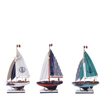 Barca Premium Italia in MDF dipinta a mano - cm. 21 x 4,5 x h. cm. 39