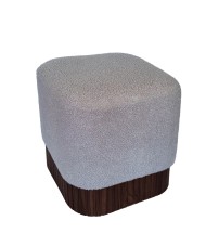 Pouf in tessuto "Juana" - cm. 42 x 42 x h. cm. 45 color grigio