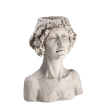 Vaso in argilla "Head" - cm. 35 x 25 x h. cm. 45,5 - bianco