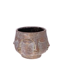 Vaso in cemento "Face" - diam. cm. 22 x h. cm. 16